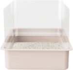 3-piece litter box with anti-splash guard