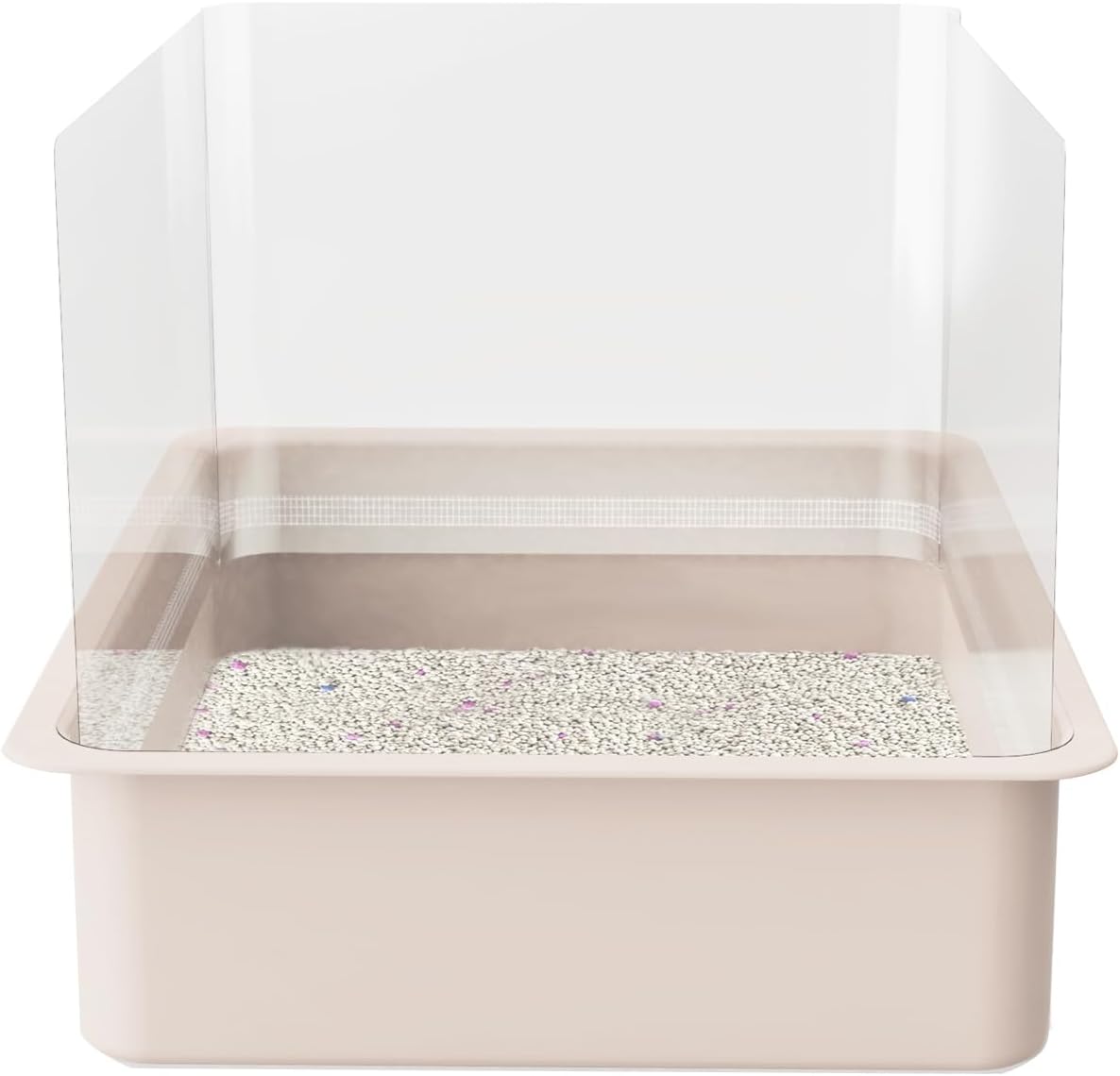 51QhMdeDa0L._AC_SL1500_.jpg 3-piece litter box with anti-splash guard - Image 1