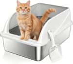 Stainless Steel High-Sided Litter Box