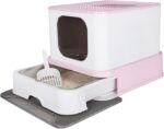 Stainless steel litter box with lid