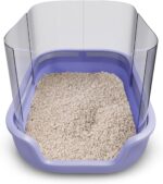 Litter box with urine guard