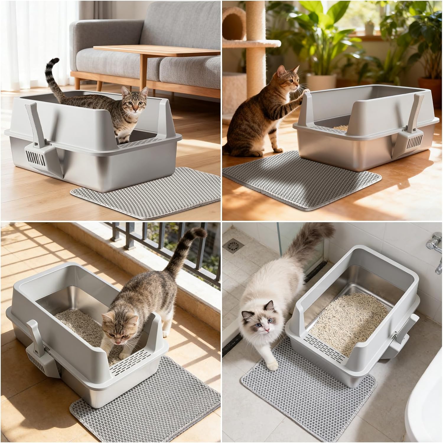 81h-12QvjEL._AC_SL1500_.jpg High-sided stainless steel litter box - Image 1