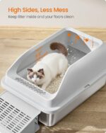 Open-top stainless steel litter box - Image 2